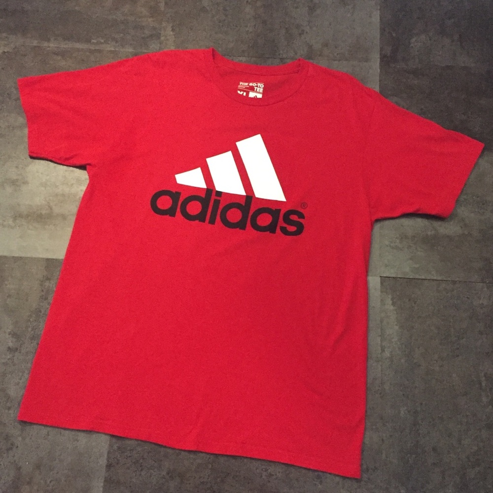 Adidas | Red and Black Graphic Tee